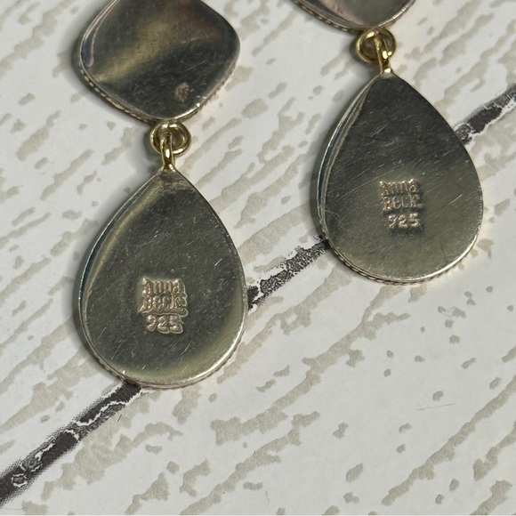 Anna Beck Triple Drop Sterling Gold Plated Earrings - Picture 3 of 4